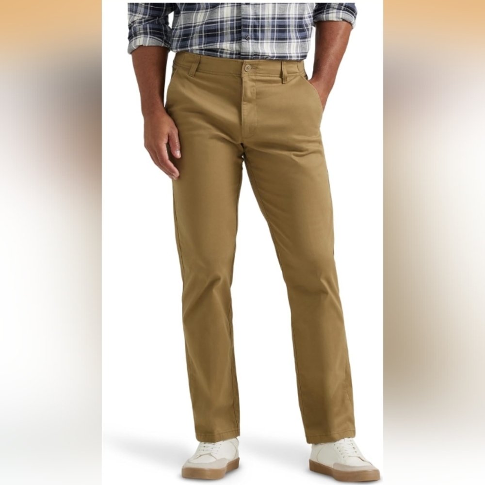 🎉 NWT Lee Men's Extreme Motion Flat Front Regular Straight Pant